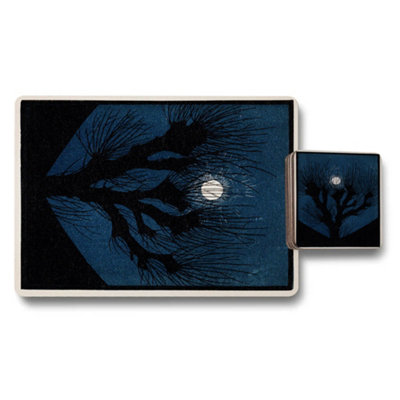 B&Q -  Moonlit Tree Designer Placemat And Coaster Set With Wood Bottom Exclusive Finish Set Of 12