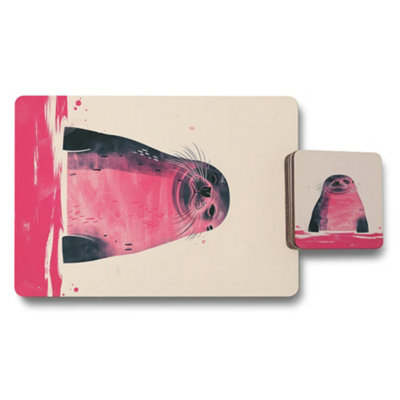 Benjamin Tate Design Walnut Wood Placemat And Coaster Set Limited Edition from B&Q