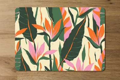 B&Q -  Designer Artwork Placemat And Coaster Set With Wooden Base Limited Edition Exclusive