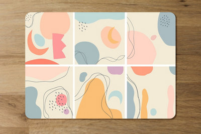 B&Q -  Designer Artwork Placemat And Coaster Set Of 12Wood BottomLimited Edition Collection