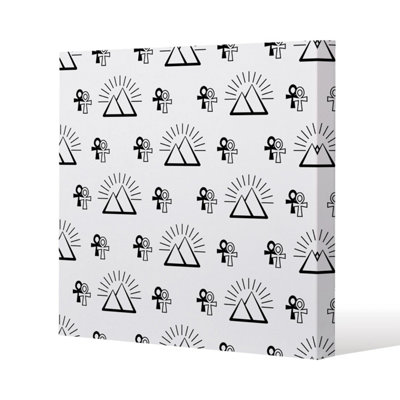Benjamin Tate Design Egyptian Pyramid And Ankh Slim Style Canvas Print  90X90Cm 15mm Slim Real Wood. from B&Q