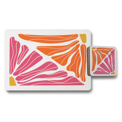 B&Q -  Placemat And Coaster Set With Wood Bottom In Trend Designer Artwork Limited Edition