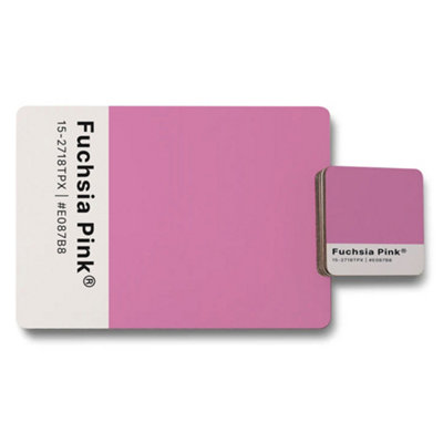 Benjamin Tate Design Fuchsia Pink Placemats And Coaster Set Signature Collection With Wood Base And Premium Print from B&Q