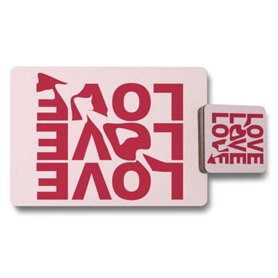 B&Q -  Designer Artwork Placemat Coaster Set12 PiecesWood BottomLuxury Print Collection Limited Edition