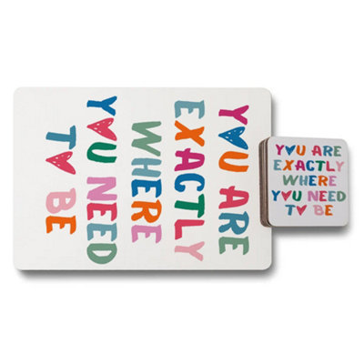 B&Q -  Designer Artwork Placemat And Coaster Set With Wood Bottom Print Technology Limited Edition