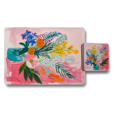 B&Q -  Limited Designer Placemats And Coasters With Wood Bottom