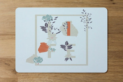 B&Q -  Designer Artwork Placemat And Coaster Set Of Twelve With Wood Bottom Limited Edition