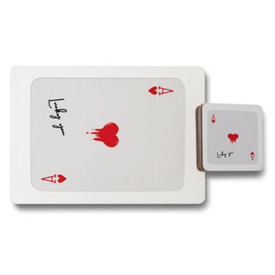 Benjamin Tate Design Artisan Placemat And Coaster Set With Designer Print On Wood from B&Q