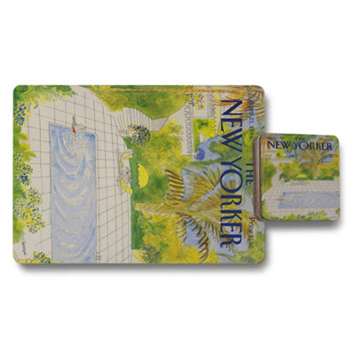 B&Q -  The New Yorker Placemats And Coasters Set With Wood Bottom And Exclusive Designer Artwork