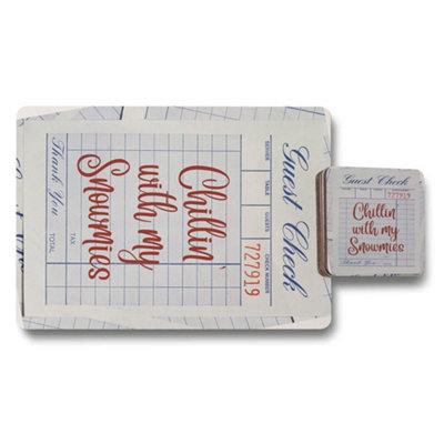 B&Q -  Limited Artisan Woodback Placemat And Coaster Set