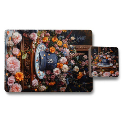 Benjamin Tate Design Designer Artwork Placemat Coaster Set Of 12 With Wood Bottom Exclusive Design from B&Q