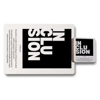 B&Q -  Placemat And Coaster Set Designer Artwork Wood Prestige