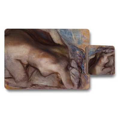 Benjamin Tate Design Artisan Placemat And Coaster Set With Fine Art Print On Wood Backing Limited Edition from B&Q