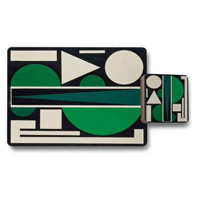 B&Q -  Placemat And Coaster Set Wood Bottom Limited Edition