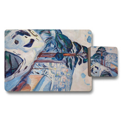 B&Q -  Designer Artwork Placemats And Coasters Set With Wood Backing And Limited Edition Print Technology