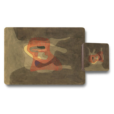 Benjamin Tate Design Designer Artwork Placemat And Coaster Set With Wood Base Premium Print Signature Collection from B&Q