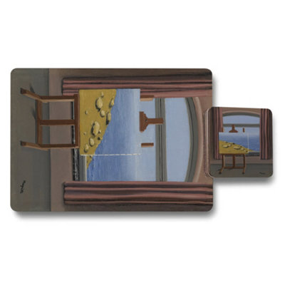 B&Q -  Artisan Placemats And Coasters Set Designer Artwork Wood Back Limited Edition Collection
