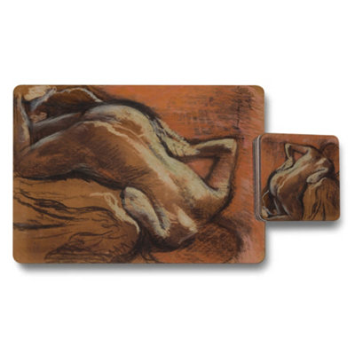 B&Q -  Placemat And Coaster Set With Designer Artwork On Wood Backing Exclusive Limited Edition