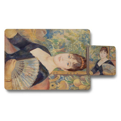 B&Q -  Placemat And Coaster Set Fine Art Print Collection With Wood Bottom Limited Edition