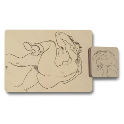 Benjamin Tate Design Limited Edition Art Placemats And Coasters Wood Base from B&Q
