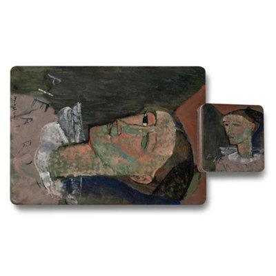 B&Q -  Fine Art Placemat And Coaster Set With Wood Bottom And Designer Artwork Limited Edition Collection