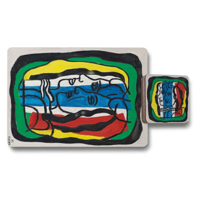 Benjamin Tate Design Placemat And Coaster SetAbstract Artwork CollectionWood BottomLimited Edition from B&Q