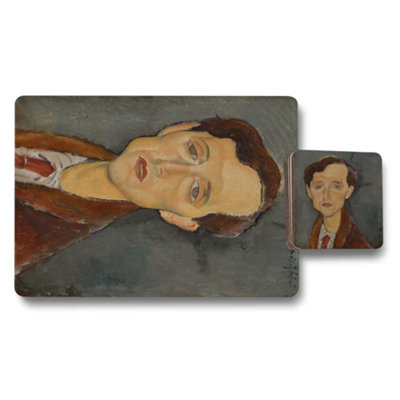 B&Q -  Placemat And Coaster Set With Designer Artwork Fine Art Print On Wood Bottom Limited Edition