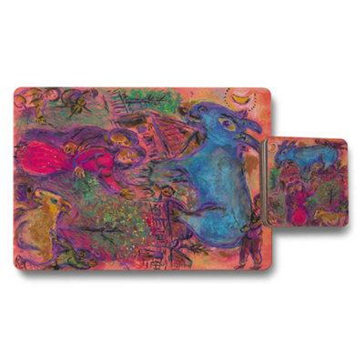 B&Q -  Placemat And Coaster Set Elite Wood Bottom Art Collection