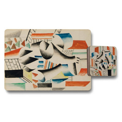 B&Q -  Artistic Placemats And Coasters Set Of Twelve With Premium Wood Backing Limited Edition Artwork