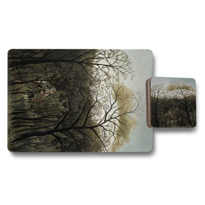 Benjamin Tate Design Placemat And Coaster SetWood BottomDesigner Artwork CollectionExclusive Edition from B&Q