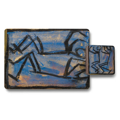 Benjamin Tate Design Artistic Placemat And Coaster Set In Signature Print Collection With Wood Bottom Limited Edition from B&Q
