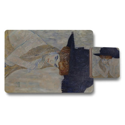 B&Q -  Artisan Studio Placemats And Coasters Set With Wood Base Designer Artwork Collection Limited Edition