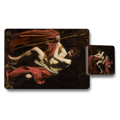 Benjamin Tate Design Placemat Coaster Set Premium Wood Base Designer Artwork Collection Giclée Print Limited Edition from B&Q