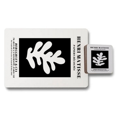 Benjamin Tate Design Henri Matisse Papiers Decoupes Placemat Coaster Set Limited from B&Q