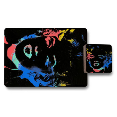 Benjamin Tate Design Artisan Placemats And Coasters Set In Premium Art Print With Wood Bottom Limited Edition from B&Q