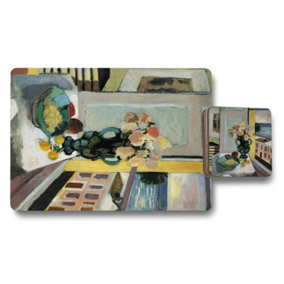Benjamin Tate Design Artisan Fine Art Placemat Coaster Set With Wood Backing And Designer Artwork Edition from B&Q
