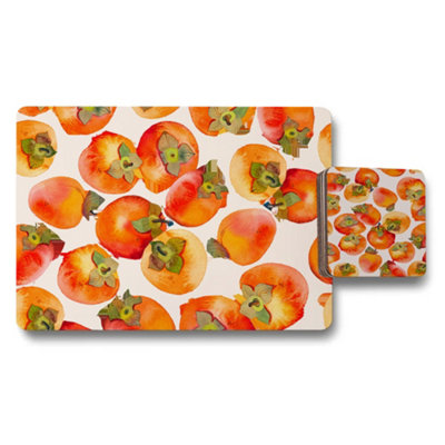 B&Q -  Persimmon Designer Placemat Coaster Set Art Collection