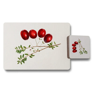 Benjamin Tate Design Designer Artwork Placemat And Coaster Set With Wood Bottom Limited Edition Set Of Twelve from B&Q