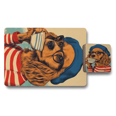 B&Q -  Placemat And Coaster Set With Designer Artwork Limited EditionWood BackingPremium Print Technology