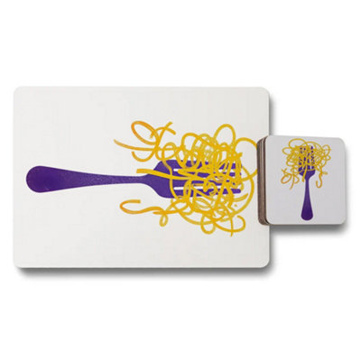 B&Q -  Designer Artwork Placemat Coaster Set Of Twelve With Wood Base Premium Print Technology Limited Edition