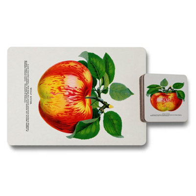 B&Q -  Designer Artwork Placemats And Coaster Set With Wood Bottom Limited Edition Exclusive