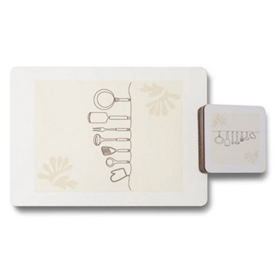 Benjamin Tate Design Designer Artwork Placemat And Coaster SetWood BottomHigh End Print TechnologyLimited Edition from B&Q