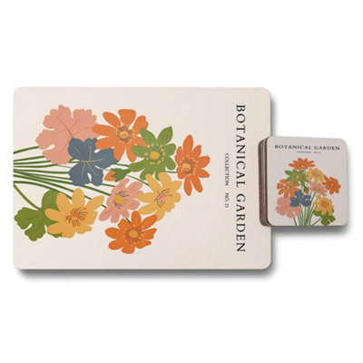 B&Q -  Botanical Garden Placemat Coaster Set Luxe Collection