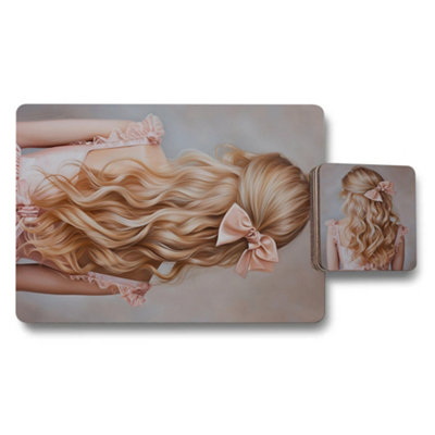 B&Q -  Placemat Coaster Set 12 Luxe Portrait Collection Limited