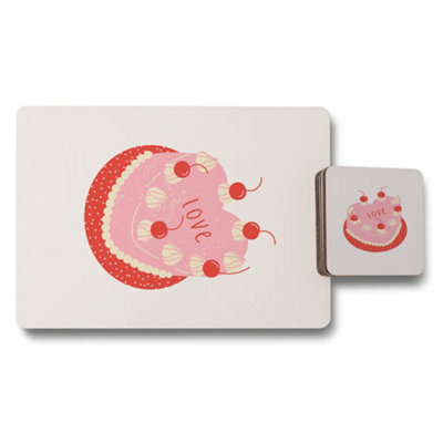 B&Q -  Placemat And Coaster Set Designer Artwork Collection With Wood Bottom Exclusive Edition