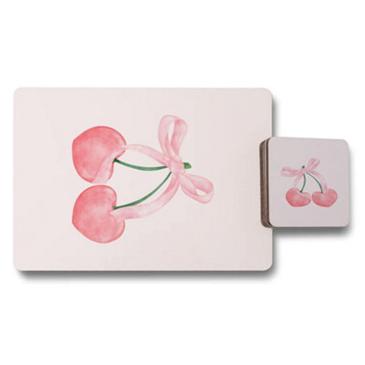 B&Q -  Limited Placemat And Coaster Set With Wood Bottom