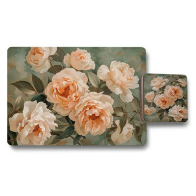 B&Q -  Floral Luxe Placemat And Coaster Set From Heritage Garden Collection Limited Edition