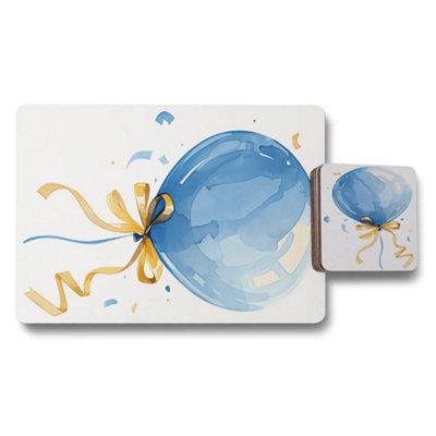 B&Q -  Placemat Coaster Set Wood Bottom Collection Limited Edition