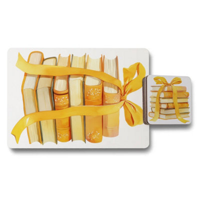 Benjamin Tate Design Placemat And Coaster Set With Wood Bottom Designer Artwork from B&Q