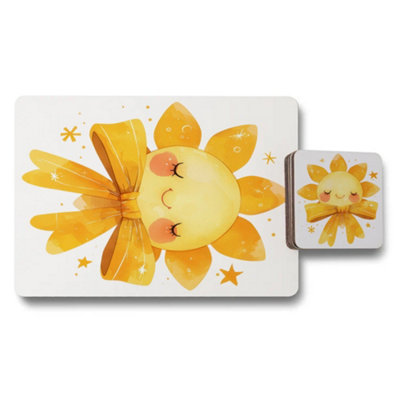 B&Q -  Sunrise Art Collection Placemat And Coaster Set Limited